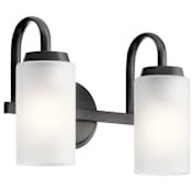 Kichler Kennewick 2 Light 13" Wide Bathroom Vanity Light Black