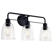 Kichler Meller 3 Light 24" Wide Bathroom Vanity Light Black