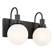 Kichler Hex 2 Light 15" Wide Vanity light Black
