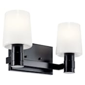 Kichler Adani 2 Light 15" Wide Vanity Light Black