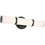Kichler Rosh 18" Wide LED Bath Bar with White Glass Shade Black