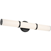 Kichler Rosh 24" Wide LED Bath Bar with White Glass Shade Black