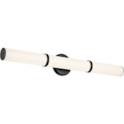 Kichler Rosh 32" Wide LED Bath Bar with White Glass Shade Black
