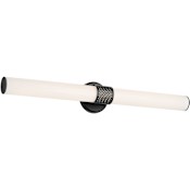 Kichler Sashi 32" Wide LED Bath Bar with White Glass Shade Black