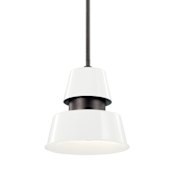 Kichler Lozano 9" Wide Outdoor Mini Pendant with Metal Shade White