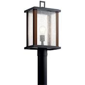 Kichler Marimount 18" Tall Single Head Post Lights Ceiling Fixture Black