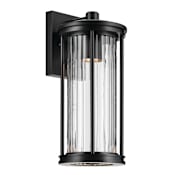Kichler Barras 16" Tall Outdoor Wall Sconce Black
