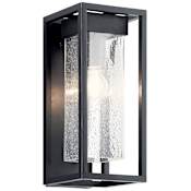 Kichler Mercer 16" Tall Outdoor Wall Sconce Black / Silver