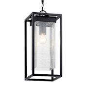 Kichler Mercer 9" Wide Outdoor Mini Pendant Black / Silver