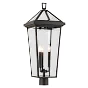 Kichler Regence 3 Light 29" Tall Post Light with Beveled Glass Shade Olde Bronze