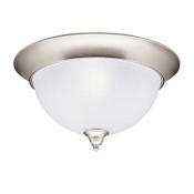 Kichler Dover 3 Light 15" Flush Mount Indoor Ceiling Light Brushed Nickel