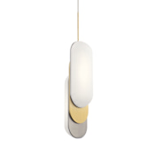 Kichler Shima 6" Wide LED Mini Pendant with Acrylic Shade Champagne Gold