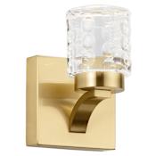 Kichler Rene 7" Tall Integrated LED Bathroom Sconce Champagne Gold