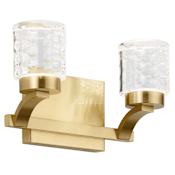 Kichler Rene 2 Light 12" Wide Integrated LED Bathroom Vanity Light Champagne Gold