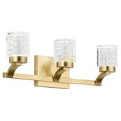 Kichler Rene 3 Light 19" Wide Integrated LED Bathroom Vanity Light Champagne Gold