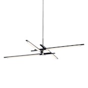 Kichler Charter 4 Light 40" Wide LED Adjustable Chandelier Matte Black