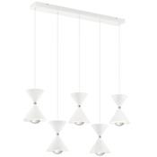Kichler Kordan 5 Light 42" Wide LED Linear Pendant Matte White