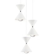 Kichler Kordan 3 Light 17" Wide LED Multi Light Pendant Matte White