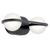 Kichler Brettin 2 Light 14" Wide LED Bathroom Vanity Light Matte Black