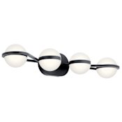 Kichler Brettin 4 Light 30" Wide LED Bathroom Vanity Light Matte Black