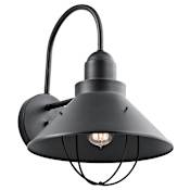 Kichler Seaside 1 Light Outdoor Wall Sconce Black