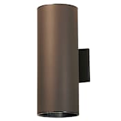 Kichler Cylinder 2 Light 15" Tall Outdoor Wall Sconce Architectural Bronze