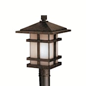Kichler 1 Light Post Light from the Cross Creek Collection Aged Bronze
