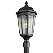 Kichler Courtyard 1 Light Outdoor Post Light Black