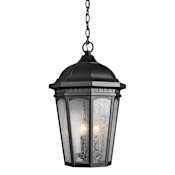 Kichler Courtyard 22" Tall 3 Light Outdoor Lantern Pendant Black