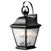Kichler Mount Vernon Collection 4 Light 28" Outdoor Wall Light Black