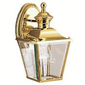 Kichler Lifetime Finish Bay Shore 1 Light 10" Outdoor Wall Light Polished Brass