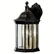 Kichler Chesapeake 14" Satin Glass Outdoor Wall Sconce Black