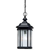 Kichler 1 Light Outdoor Pendant from the Kirkwood Collection Black (Painted)