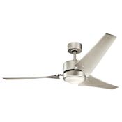 Kichler Rana 60" LED Outdoor Ceiling Fan with Wall Control Brushed Nickel