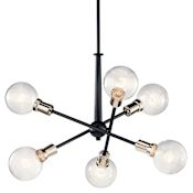 Kichler Armstrong 6 Light 20" Wide Sputnik Chandelier Black