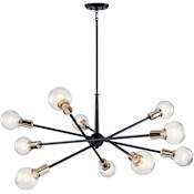 Kichler Armstrong 10 Light 47" Wide Sputnik Chandelier Black