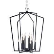 Kichler Abbotswell 12 Light 30" Wide Taper Candle Chandelier Black