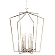 Kichler Abbotswell 12 Light 30" Wide Taper Candle Chandelier Polished Nickel