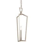 Kichler Abbotswell Single Light 10" Wide Taper Candle Mini Pendant Polished Nickel