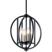 Kichler Samural 4 Light 14" Wide Pendant Black