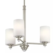 Kichler Joelson 20" Wide 3 Light Shaded Chandelier Brushed Nickel