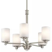 Kichler Joelson 24" Wide 5 Light Shaded Chandelier Brushed Nickel