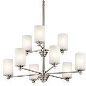 Kichler Joelson 32" Wide 9 Light Shaded Chandelier Brushed Nickel