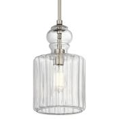 Kichler Riviera Single Light 7-3/4" Wide Mini Pendant Brushed Nickel