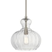 Kichler Riviera Single Light 11-1/2" Wide Pendant Brushed Nickel