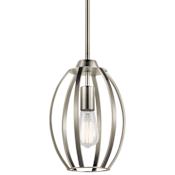 Kichler Tao Single Light 8" Wide Mini Pendant Brushed Nickel