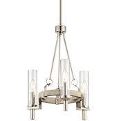 Kichler Telan 3 Light 15" Wide Mini Chandelier White Washed Wood