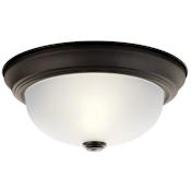 Kichler 2 Light 11" Wide Flush Mount Bowl Ceiling Fixture Olde Bronze