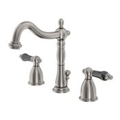 Kingston Brass Duchess 1.2 GPM Widespread Bathroom Faucet with Pop-Up Drain Assembly Brushed Nickel