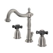 Kingston Brass Duchess 1.2 GPM Widespread Bathroom Faucet with Pop-Up Drain Assembly Brushed Nickel